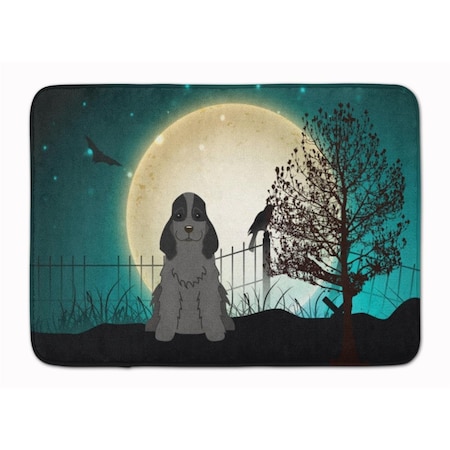 Carolines Treasures Halloween Scary Cocker Spaniel Black Machine Washable Memory Foam Mat BB2282RUG
